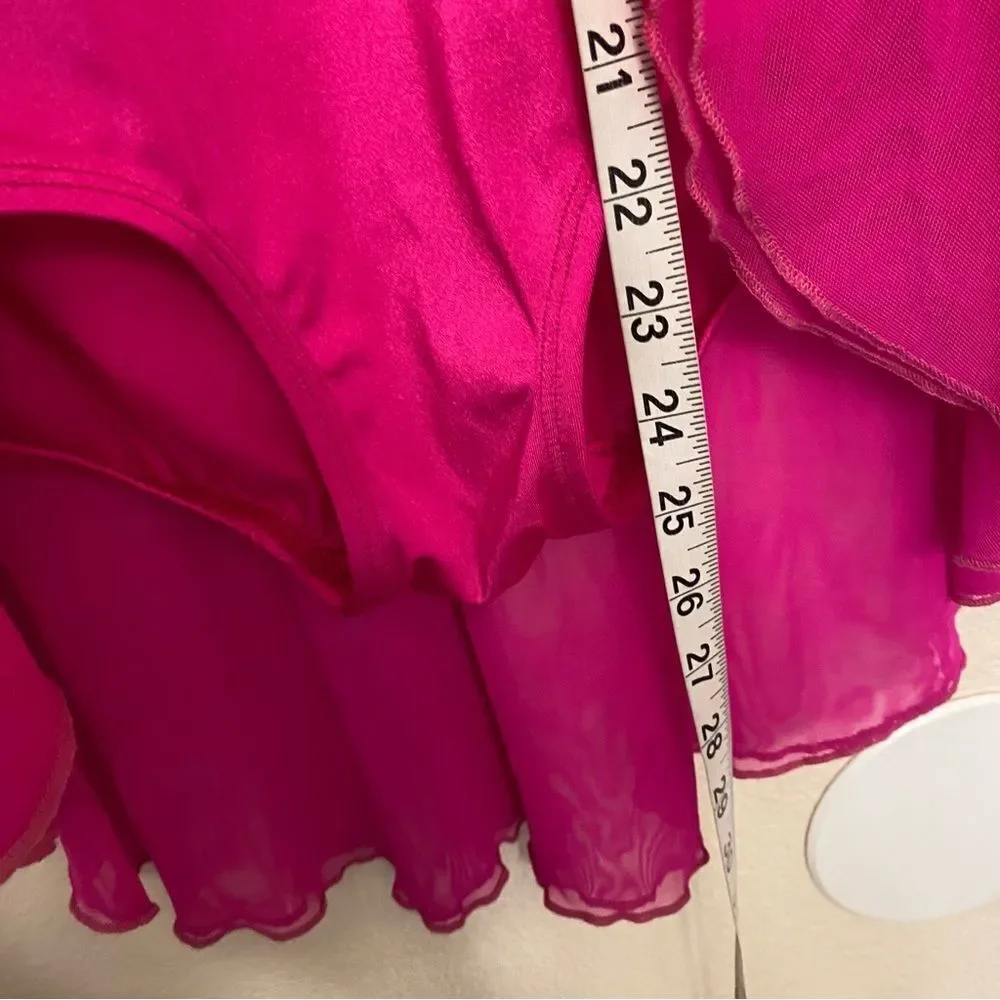 The Lineup dance costume lyrical hot pink custom SAGE SKIRTED LEOTARD SA 14